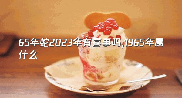 65年蛇2023年有喜事吗,1965年属什么