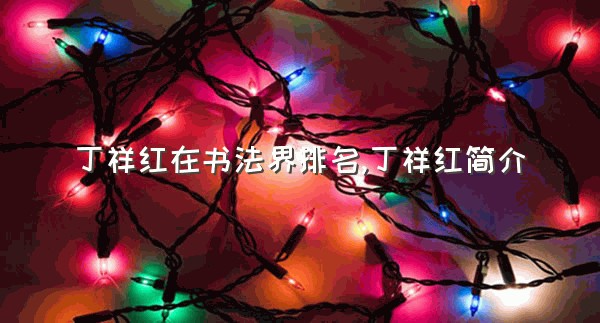 丁祥红在书法界排名,丁祥红简介