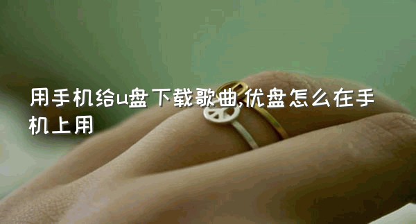 用手机给u盘下载歌曲,优盘怎么在手机上用