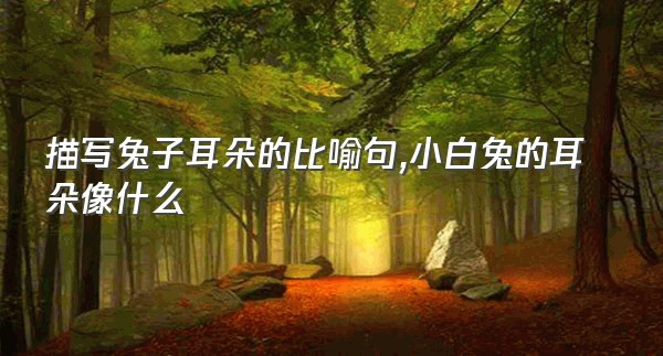 描写兔子耳朵的比喻句,小白兔的耳朵像什么