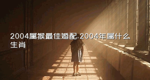 2004属猴最佳婚配,2004年属什么生肖