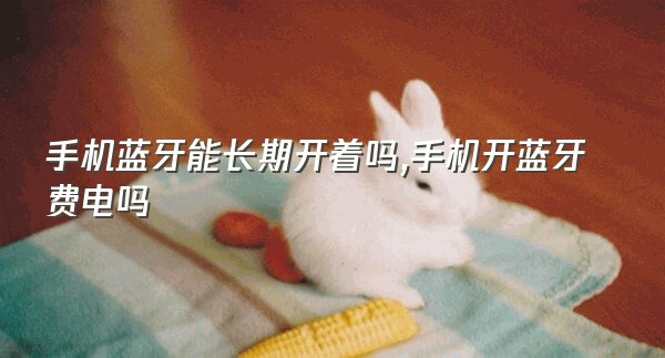 手机蓝牙能长期开着吗,手机开蓝牙费电吗