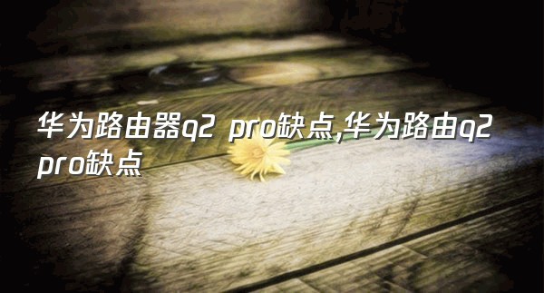 华为路由器q2 pro缺点,华为路由q2pro缺点