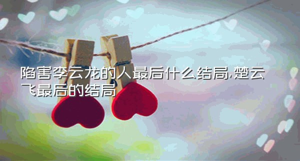 陷害李云龙的人最后什么结局,楚云飞最后的结局