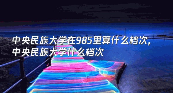 中央民族大学在985里算什么档次,中央民族大学什么档次