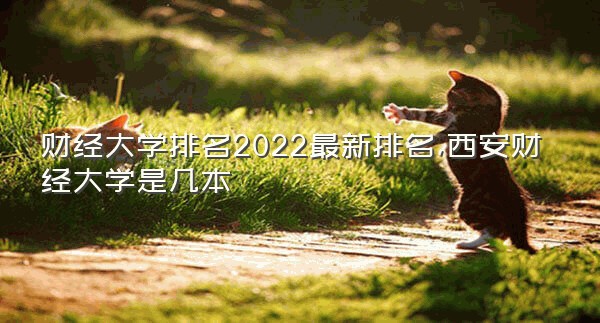 财经大学排名2022最新排名,西安财经大学是几本