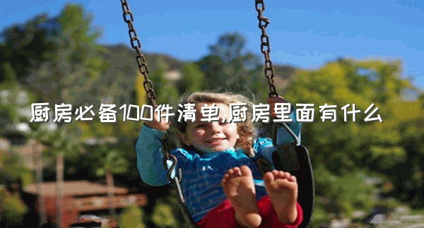 厨房必备100件清单,厨房里面有什么