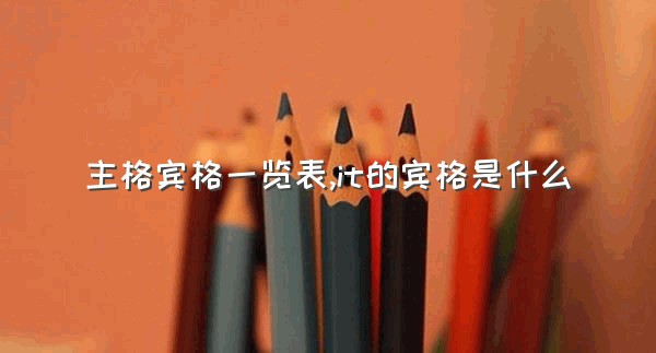 主格宾格一览表,it的宾格是什么