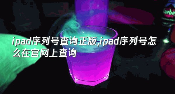 ipad序列号查询正版,ipad序列号怎么在官网上查询