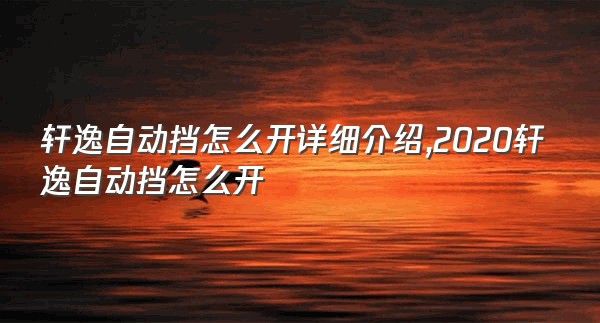 轩逸自动挡怎么开详细介绍,2020轩逸自动挡怎么开