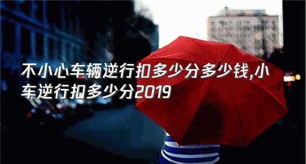 不小心车辆逆行扣多少分多少钱,小车逆行扣多少分2019