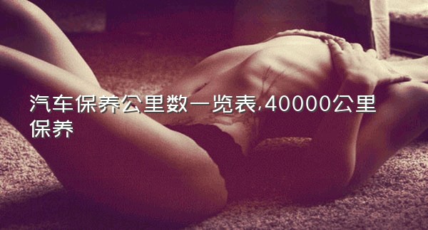 汽车保养公里数一览表,40000公里保养