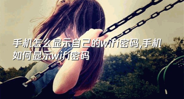 手机怎么显示自己的wifi密码,手机如何显示wifi密码