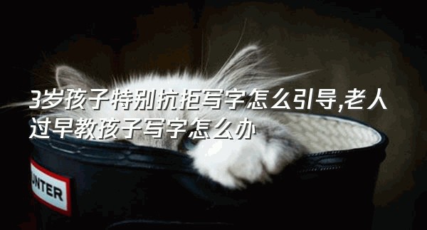 3岁孩子特别抗拒写字怎么引导,老人过早教孩子写字怎么办