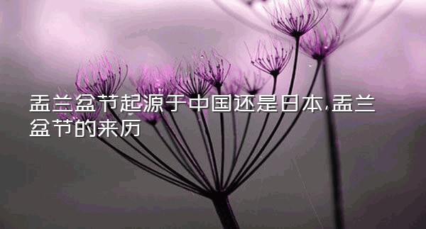 盂兰盆节起源于中国还是日本,盂兰盆节的来历