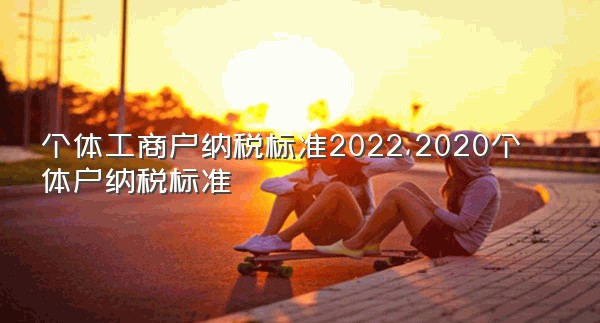 个体工商户纳税标准2022,2020个体户纳税标准