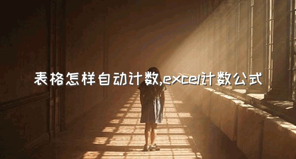 表格怎样自动计数,excel计数公式