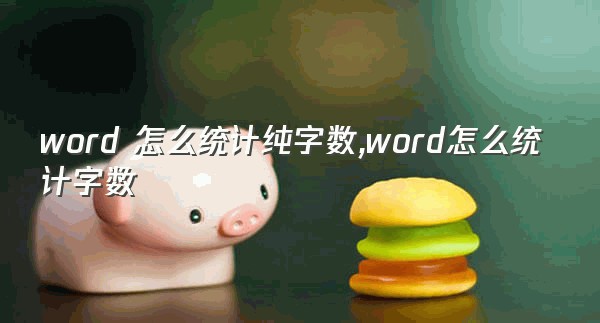 word 怎么统计纯字数,word怎么统计字数