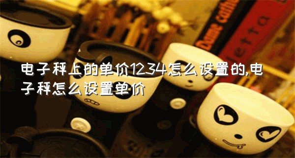 电子秤上的单价1234怎么设置的,电子秤怎么设置单价