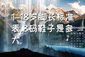 1-18岁脚长标准表（8码鞋子是多大）