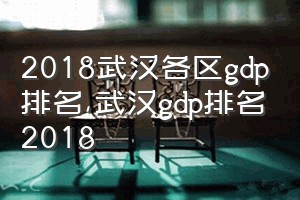 2018武汉各区gdp排名（武汉gdp排名2018）