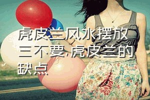 虎皮兰风水摆放三不要（虎皮兰的缺点）