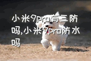 小米9pro有三防吗（小米9pro防水吗）