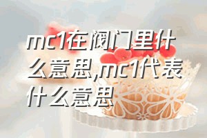 mc1在阀门里什么意思（mc1代表什么意思）