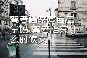 驾考档案要自己拿吗（驾考档案什么时候交）