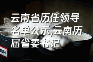 云南省历任领导名单公示（云南历届省委书记）