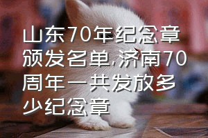 山东70年纪念章颁发名单（济南70周年一共发放多少纪念章）