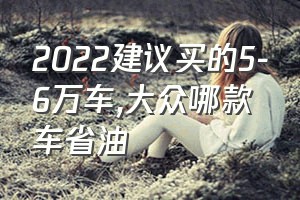 2022建议买的5-6万车（大众哪款车省油）