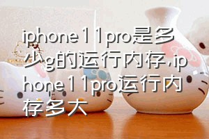 iphone11pro是多少g的运行内存（iphone11pro运行内存多大）