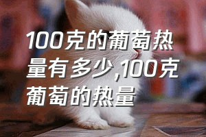 100克的葡萄热量有多少（100克葡萄的热量）