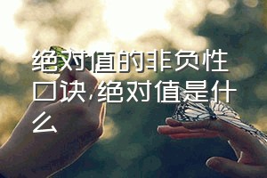 绝对值的非负性口诀（绝对值是什么）