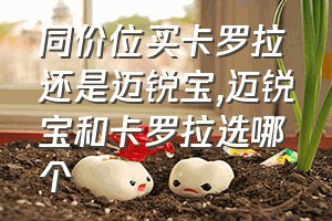 同价位买卡罗拉还是迈锐宝（迈锐宝和卡罗拉选哪个）