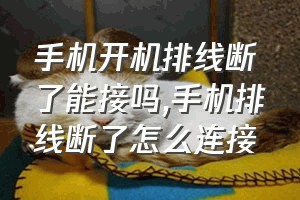 手机开机排线断了能接吗（手机排线断了怎么连接）