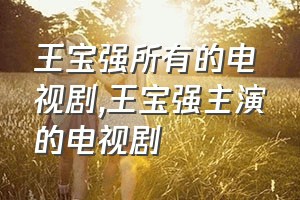 王宝强所有的电视剧（王宝强主演的电视剧）