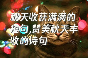 秋天收获满满的短句（赞美秋天丰收的诗句）