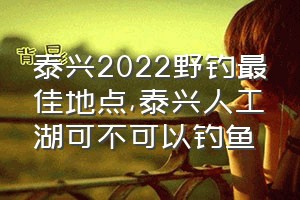 泰兴2022野钓最佳地点（泰兴人工湖可不可以钓鱼）