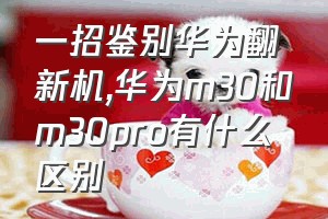 一招鉴别华为翻新机（华为m30和m30pro有什么区别）