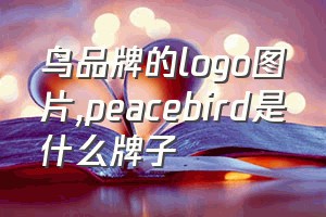 鸟品牌的logo图片（peacebird是什么牌子）