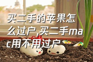 买二手的苹果怎么过户（买二手mac用不用过户）