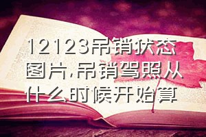 12123吊销状态图片（吊销驾照从什么时候开始算）