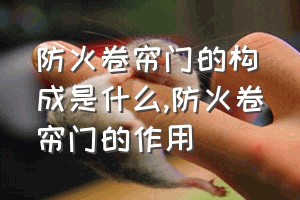 防火卷帘门的构成是什么（防火卷帘门的作用）