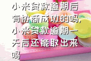 小米贷款逾期后有协商成功的吗（小米贷款逾期一天后还能取出来吗）