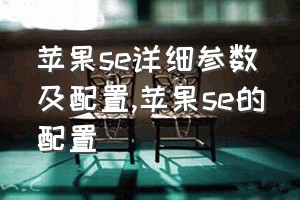 苹果se详细参数及配置（苹果se的配置）