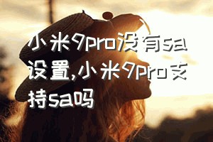 小米9pro没有sa设置（小米9pro支持sa吗）