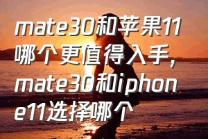 mate30和苹果11哪个更值得入手（mate30和iphone11选择哪个）