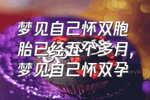 梦见自己怀双胞胎已经五个多月（梦见自己怀双孕）